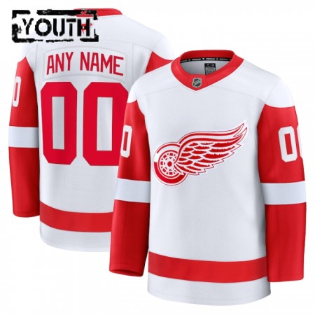 Lapsille NHL Detroit Red Wings Pelipaita Custom Fanatics Premium 2024-25 vieras Valkoinen